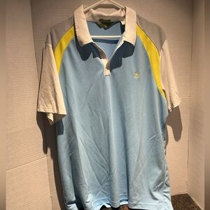 Original Penguin Light Blue and Yellow Polo Shirt